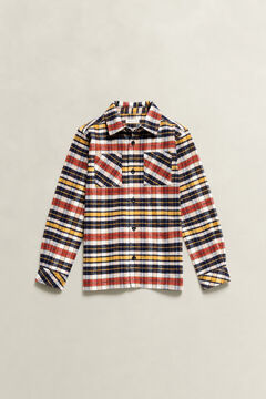 Teen Boys Checked Overshirt — EVENING BLUE 2