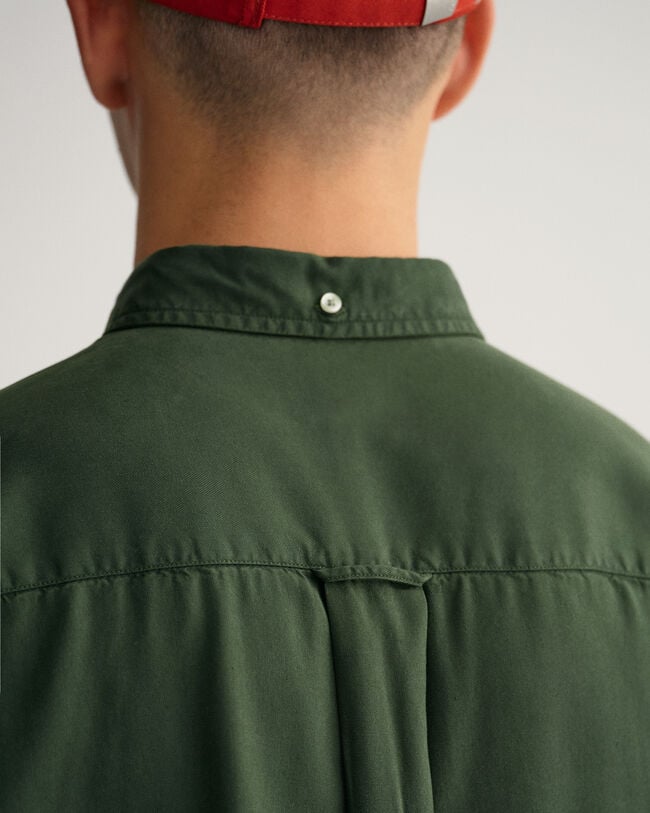 Relaxed Fit Garment-Dyed Lyocell Shirt