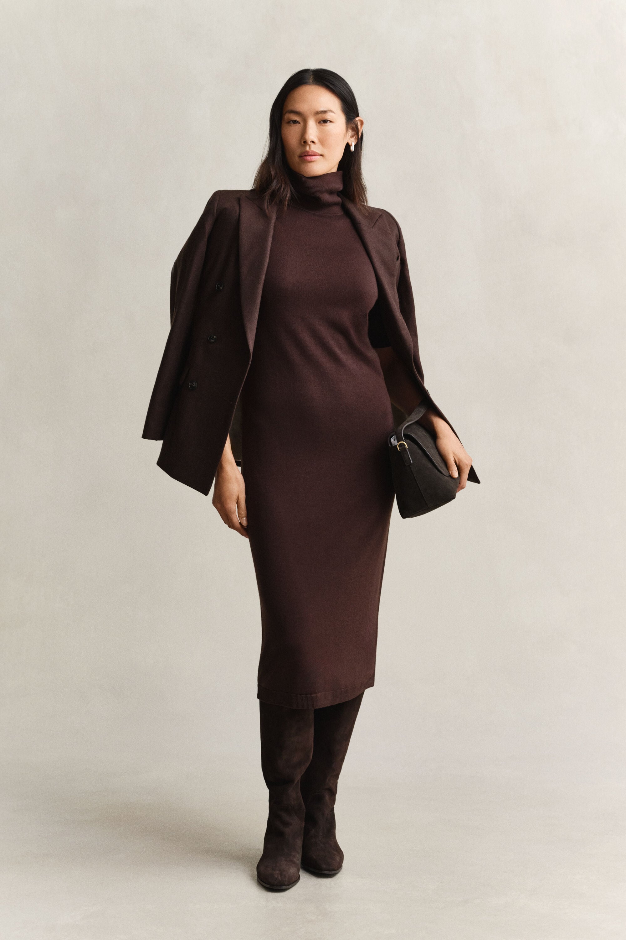 Merino Wool Turtleneck Dress