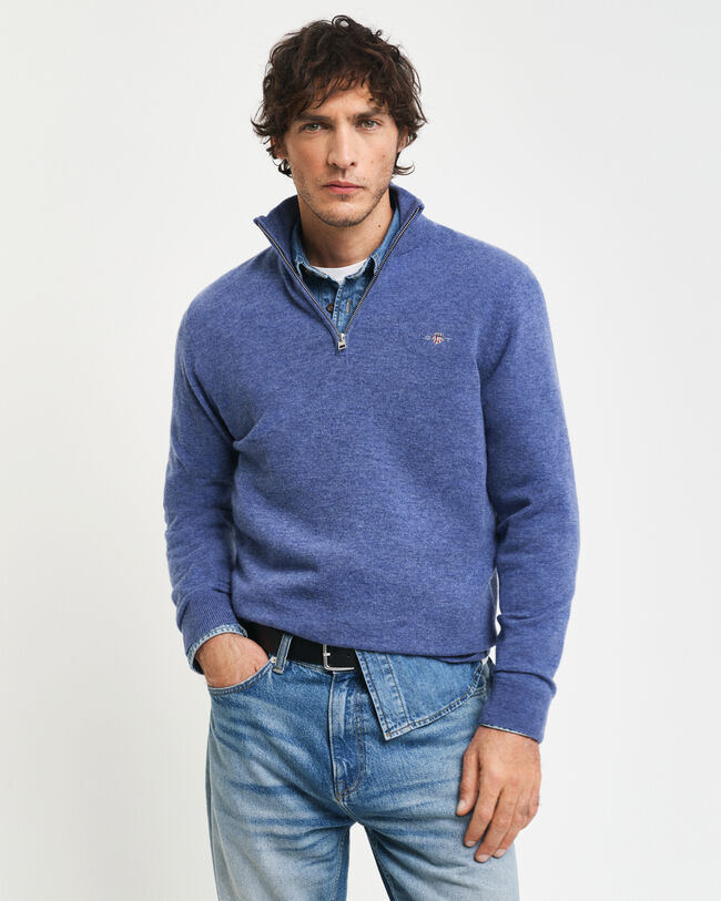 Extra Fine Lambswool Half-Zip Sweater