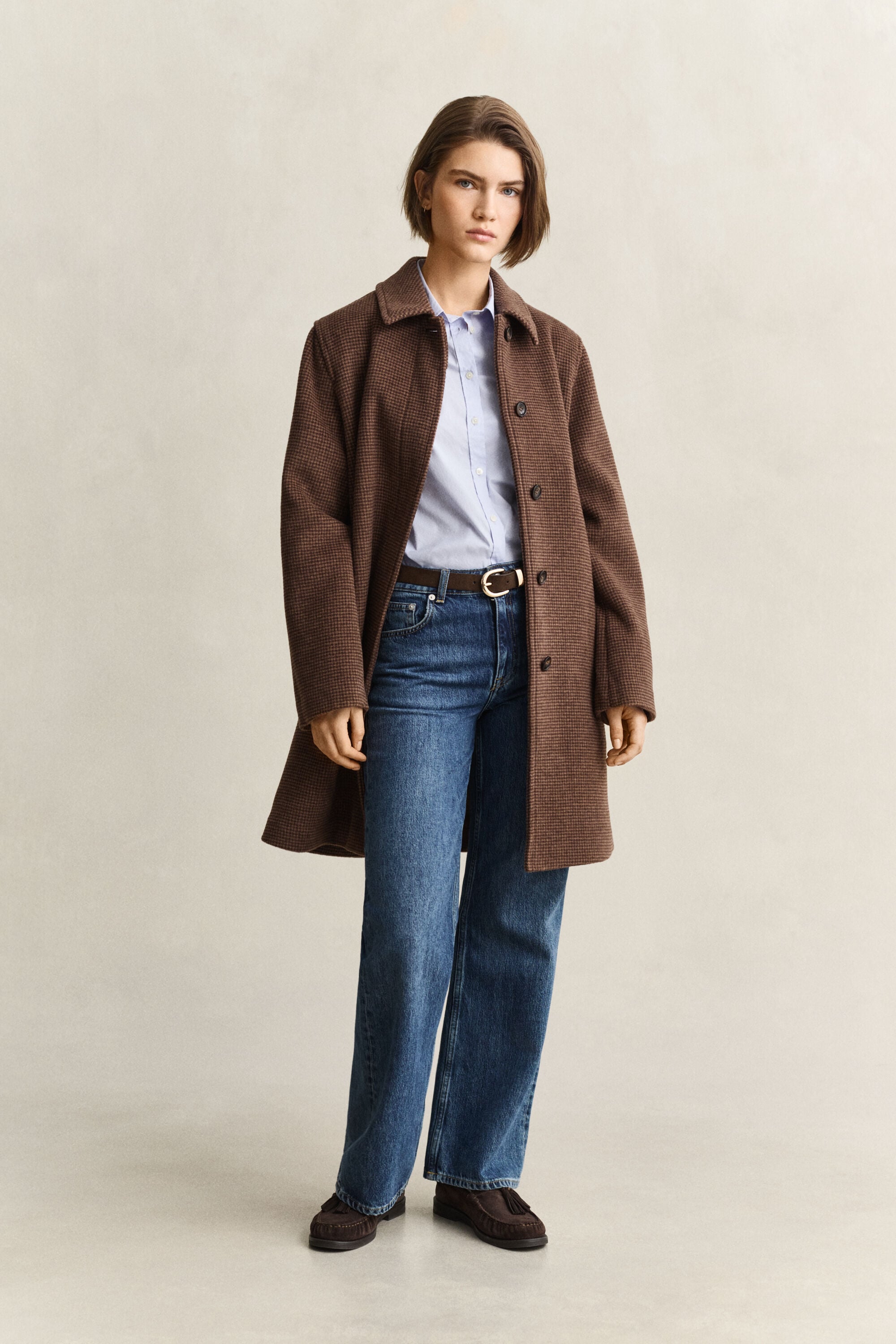 Wool Blend Car Coat