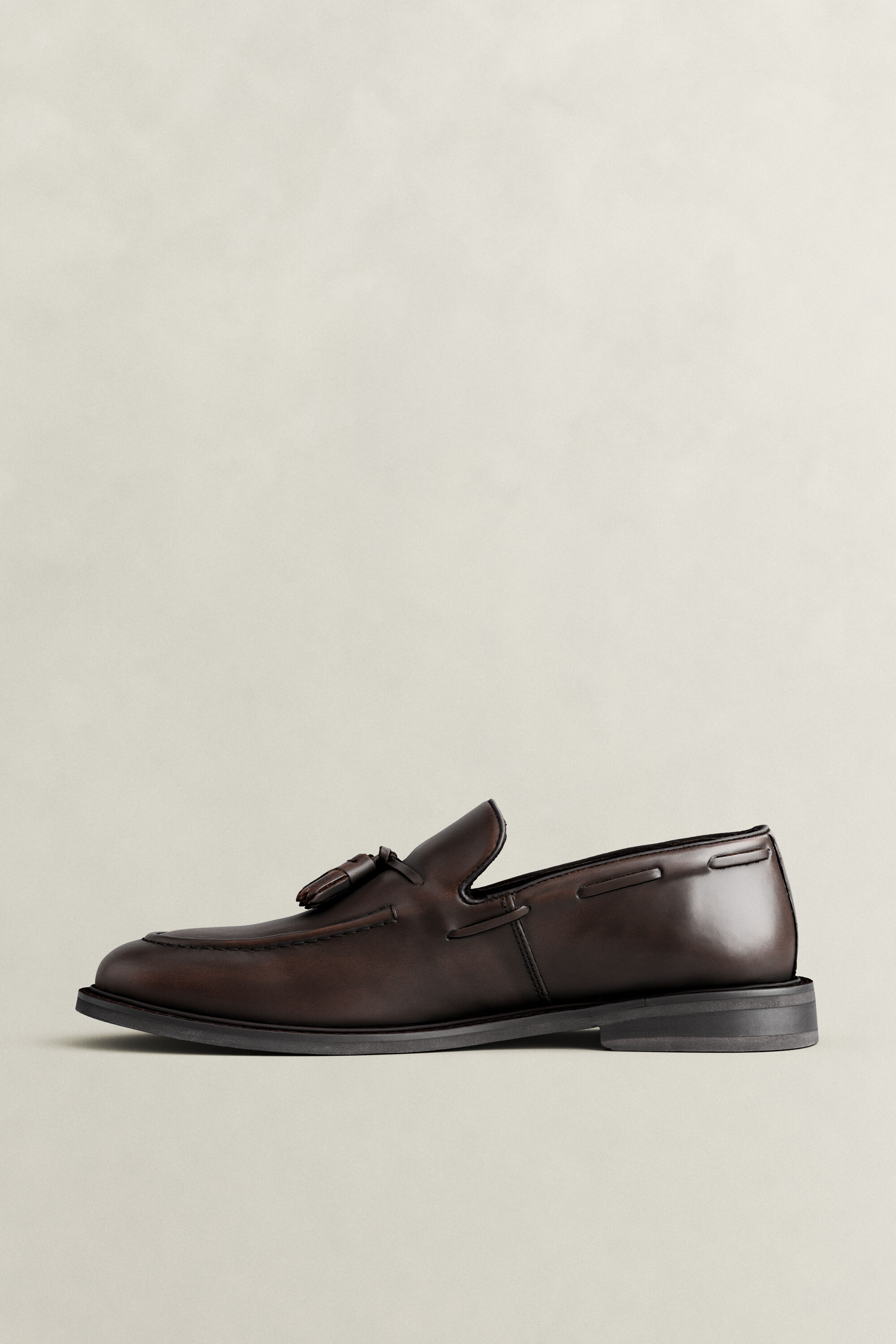 Lozham Leather Loafers — DARK BROWN
