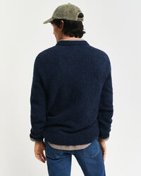 Wool Nepps Crew Neck Sweater
