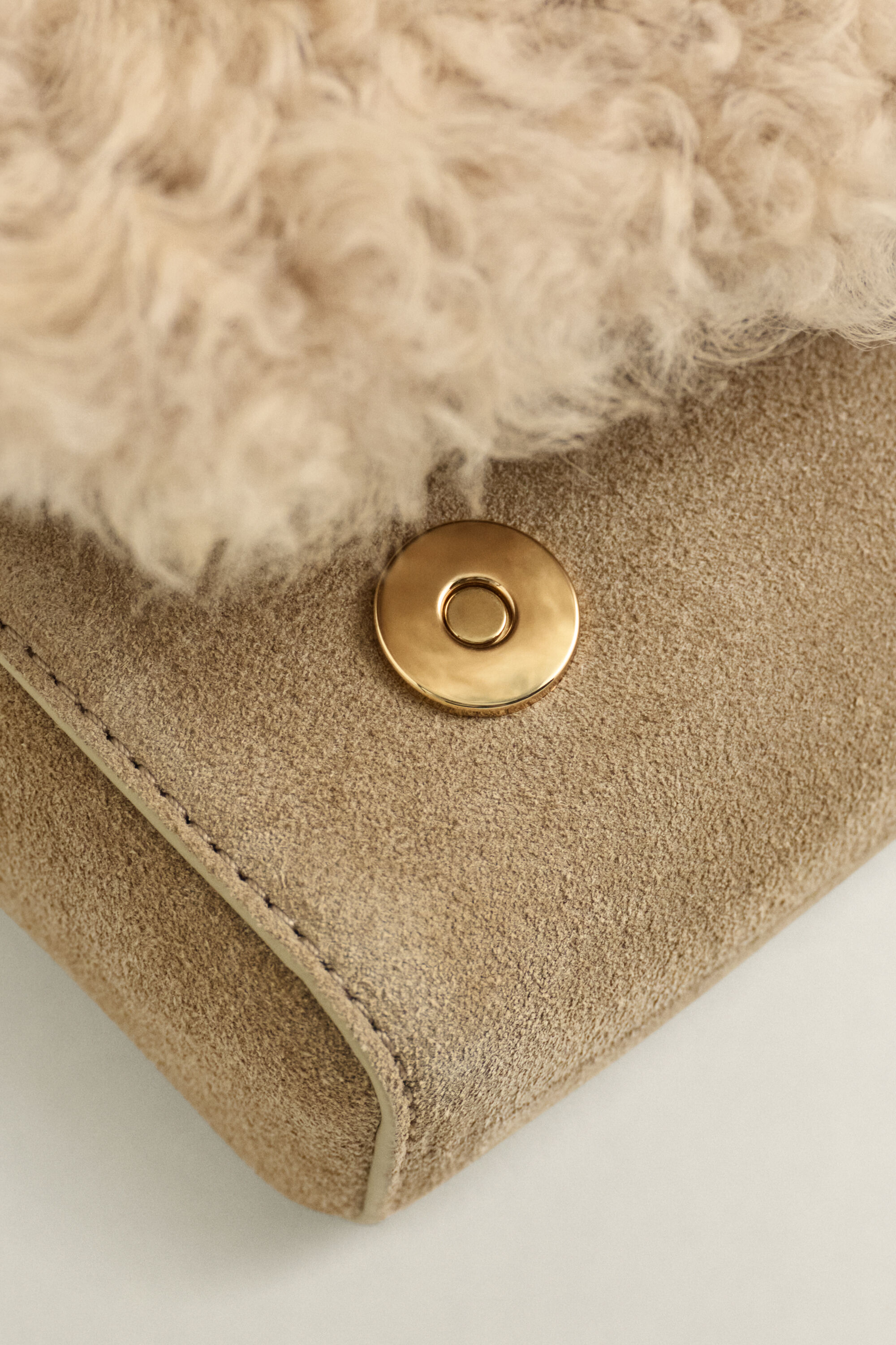 Shearling Clutch