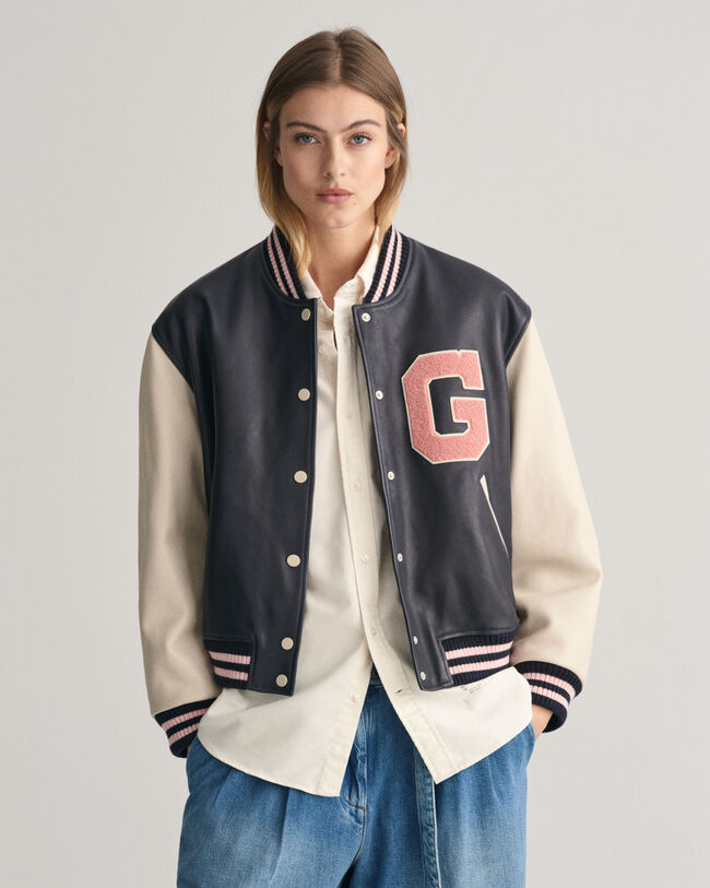 Leather Varsity Jacket