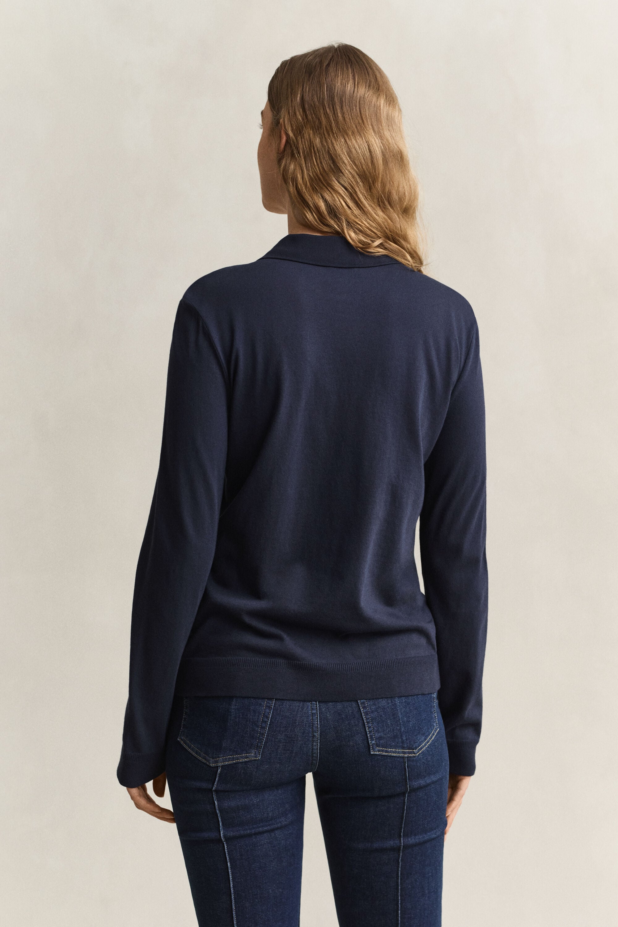 Seamless Long Sleeve Polo Top