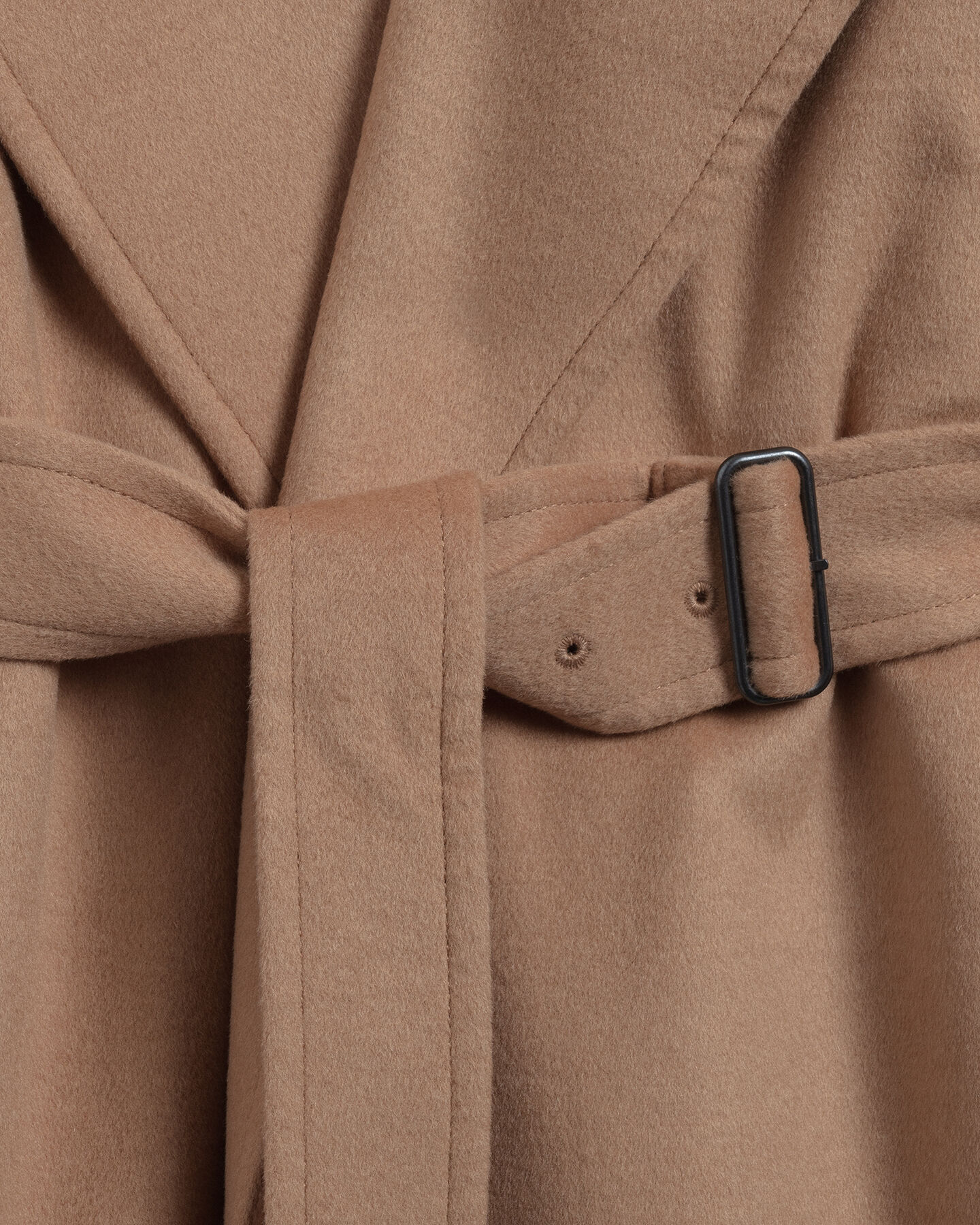 Wool-Blend Belted Coat