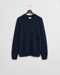 Wool Blend Nepps Crew Neck Sweater