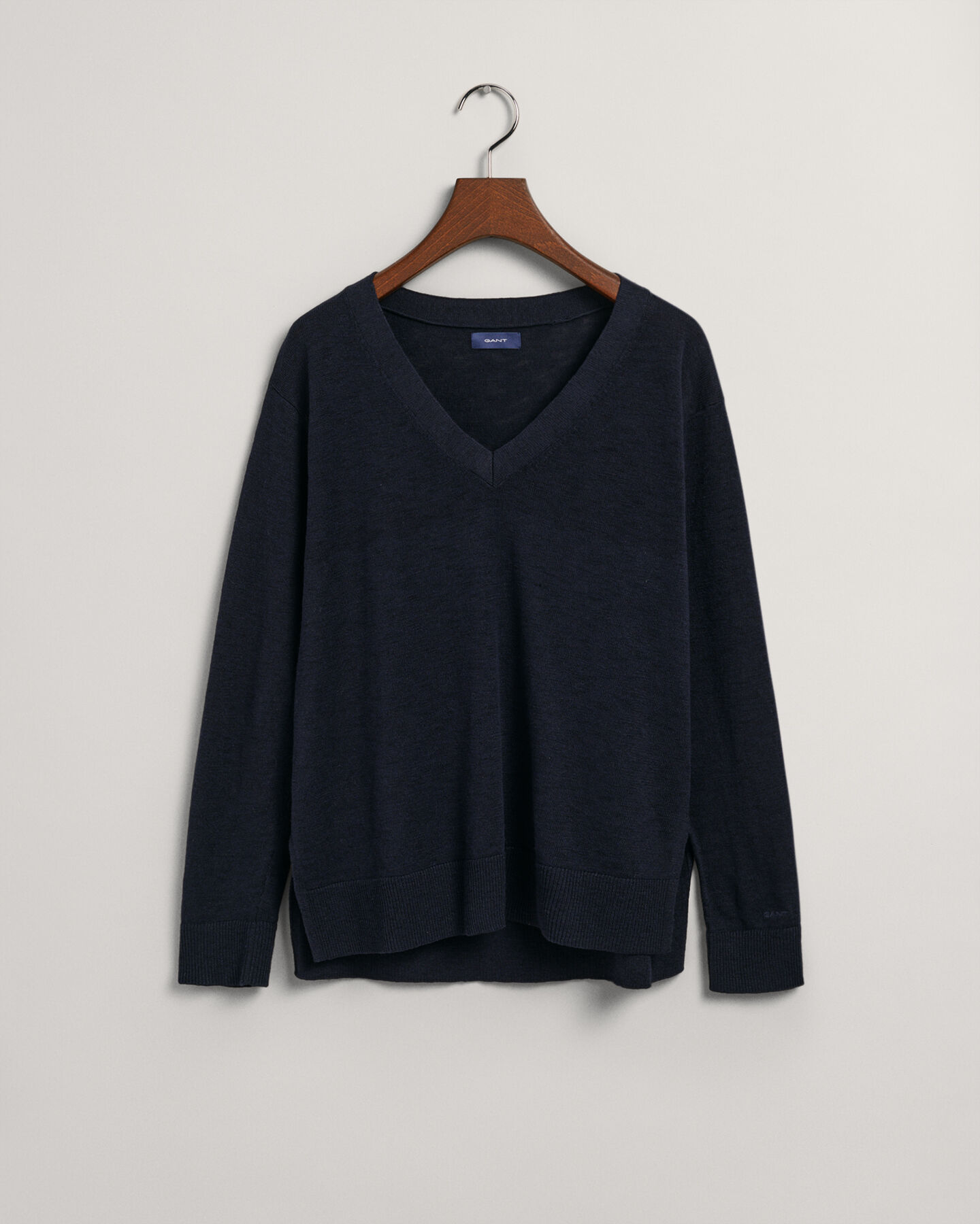 Linen Blend V-Neck Sweater