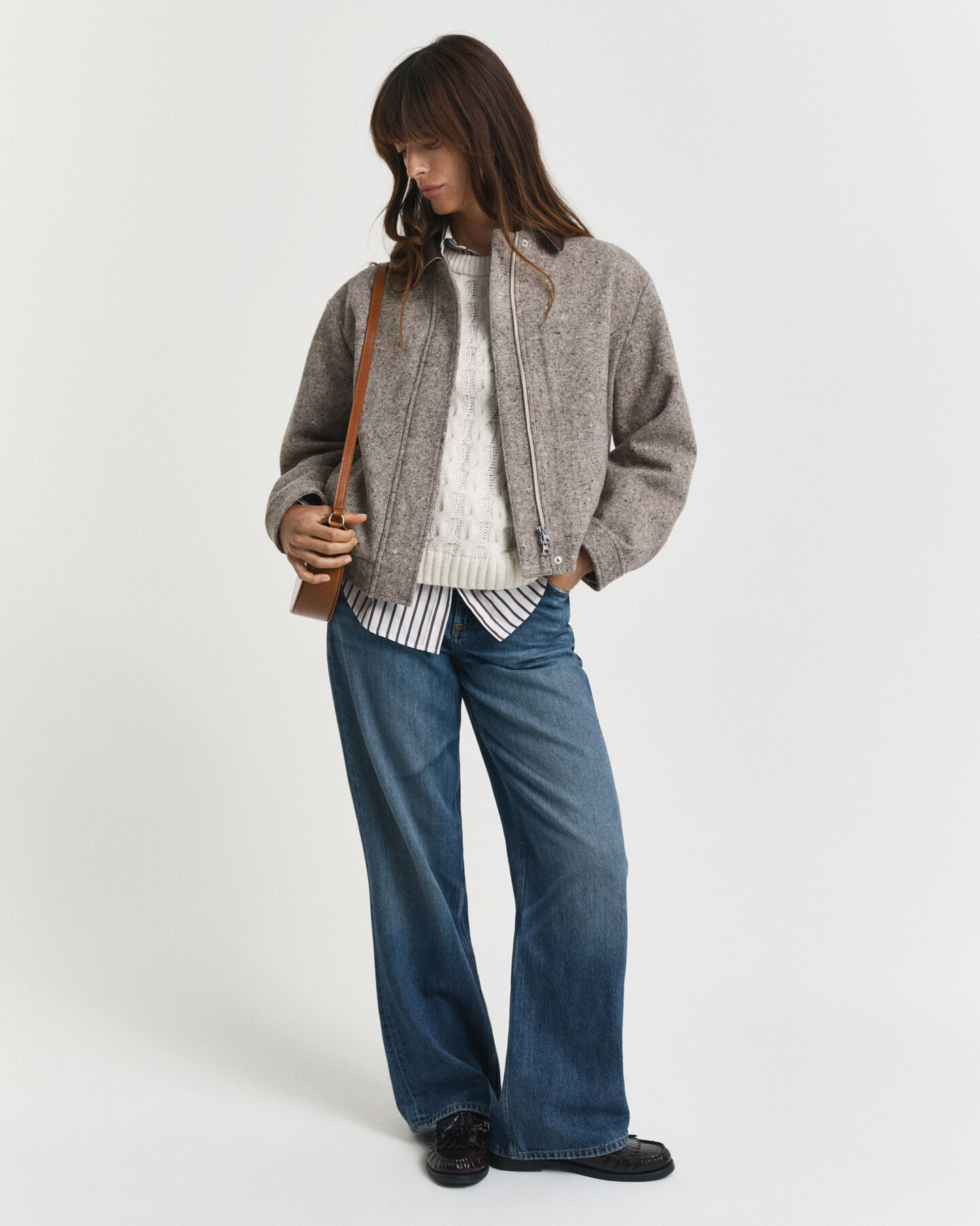 Contrast Collar Wool Jacket