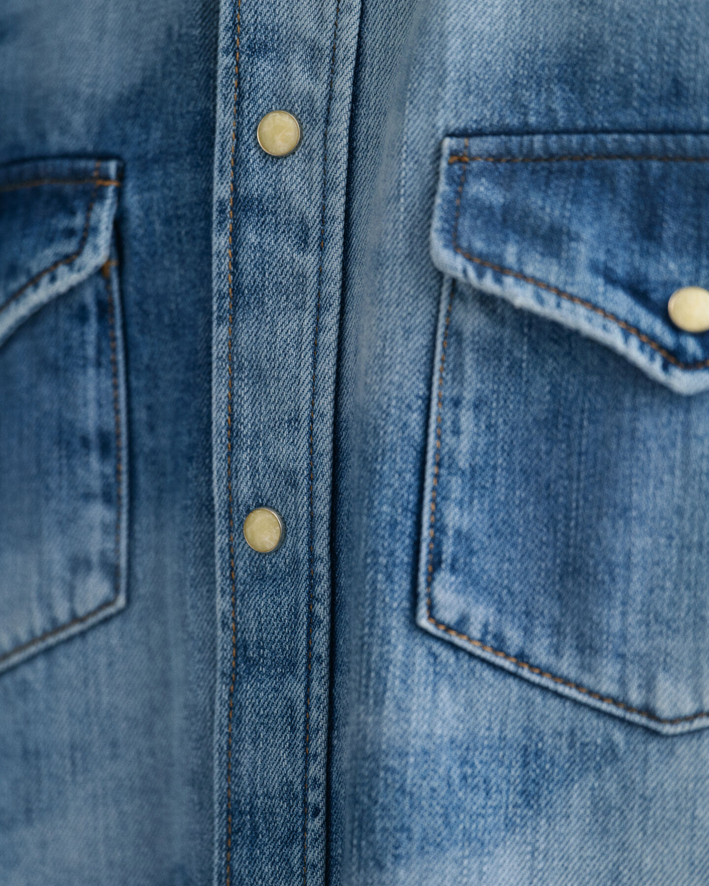 Relaxed Fit Bleach Wash Western Shirt