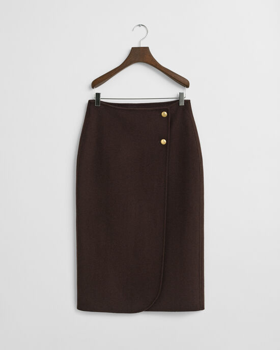Midi Handstitched Wrap Skirt