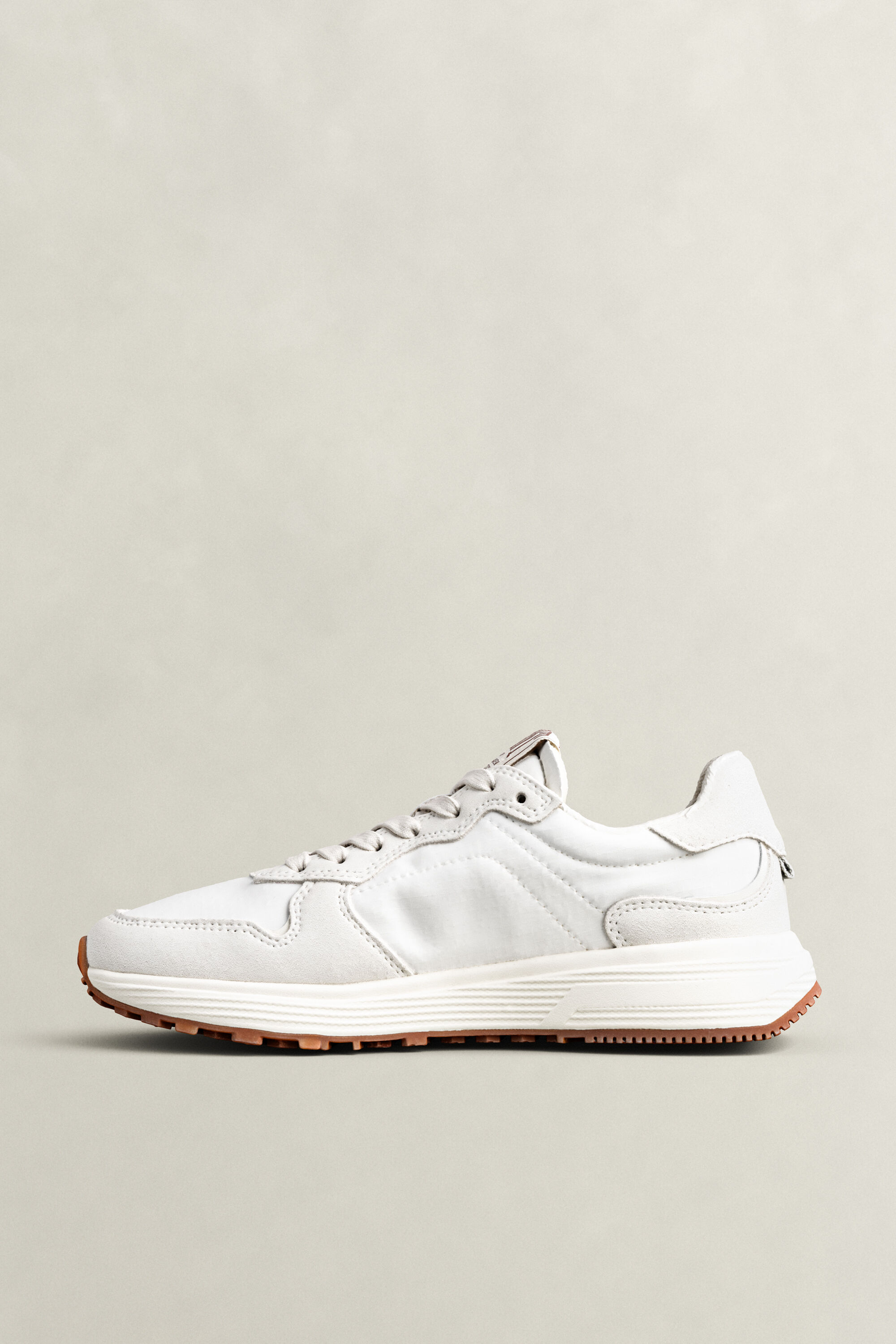 Beywin Suede Nylon Sneakers — WHITE