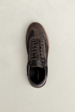 Cuzmo Suede Nylon Sneakers — WEATHERED BROWN 2
