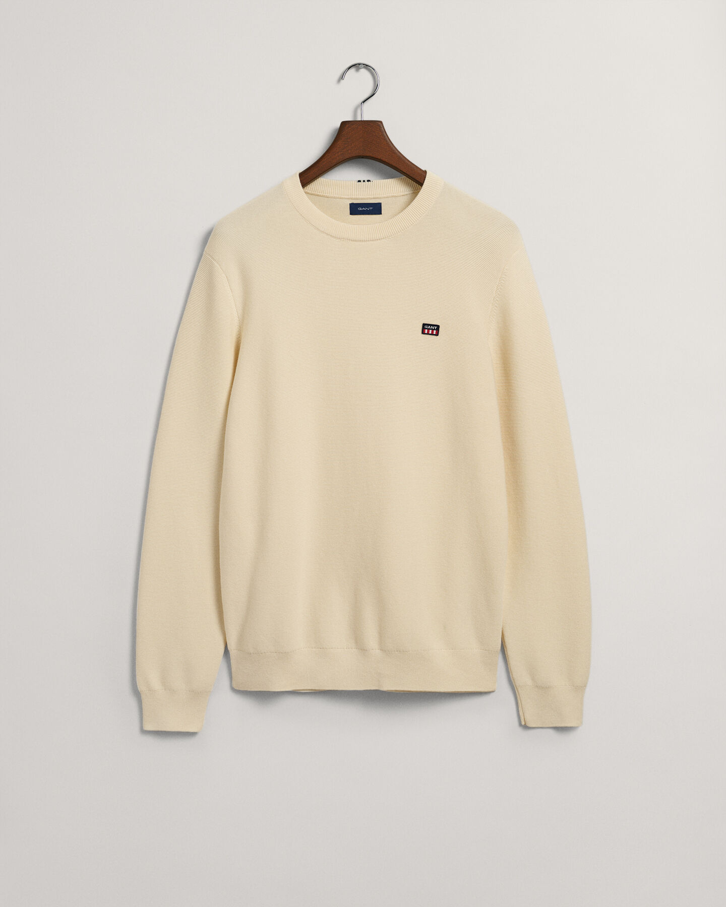 Light Texture Crew Neck Sweater