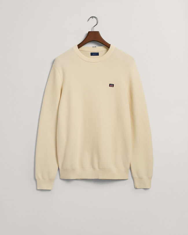 Light Texture Crew Neck Sweater