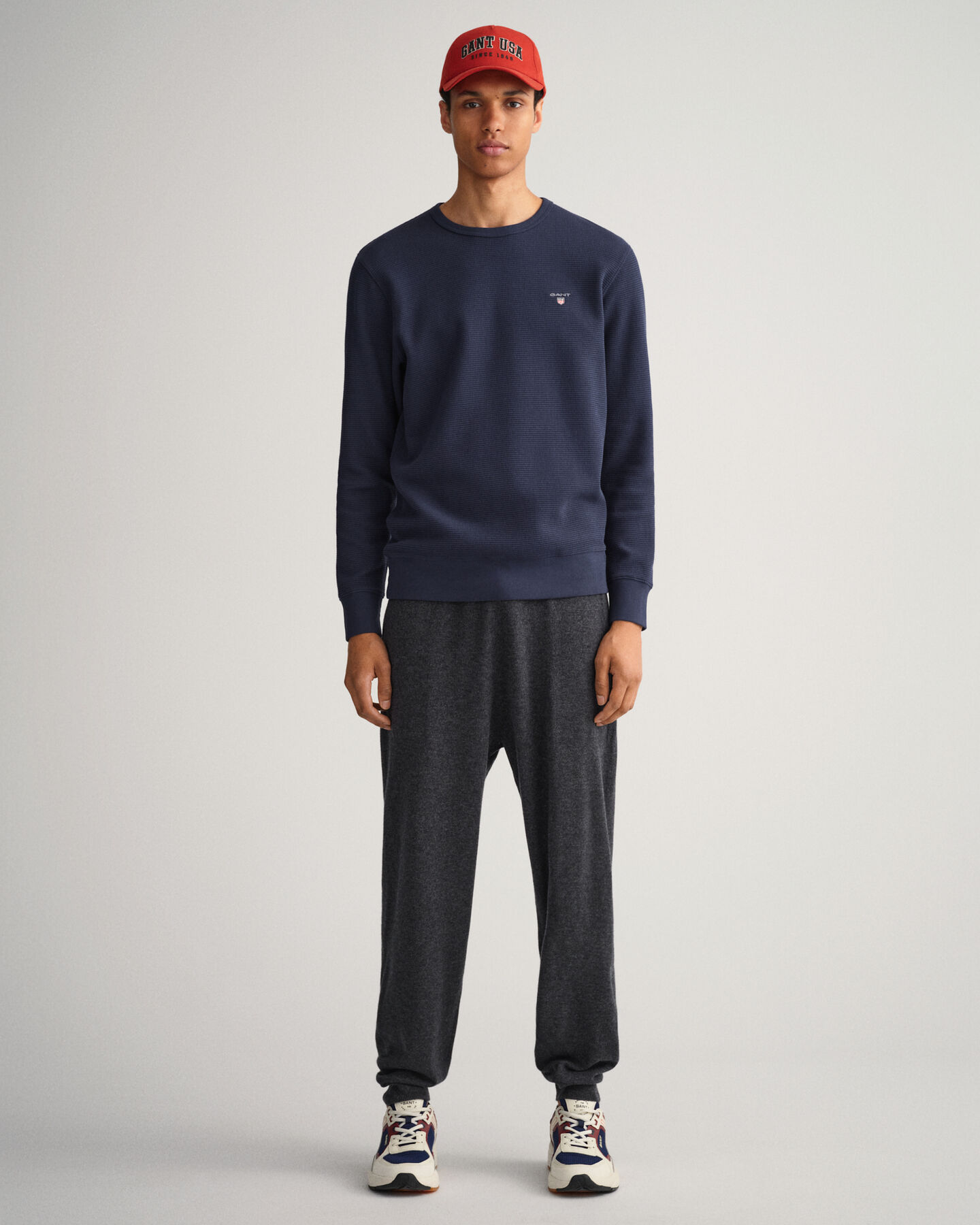 Waffle Crew Neck Sweatshirt