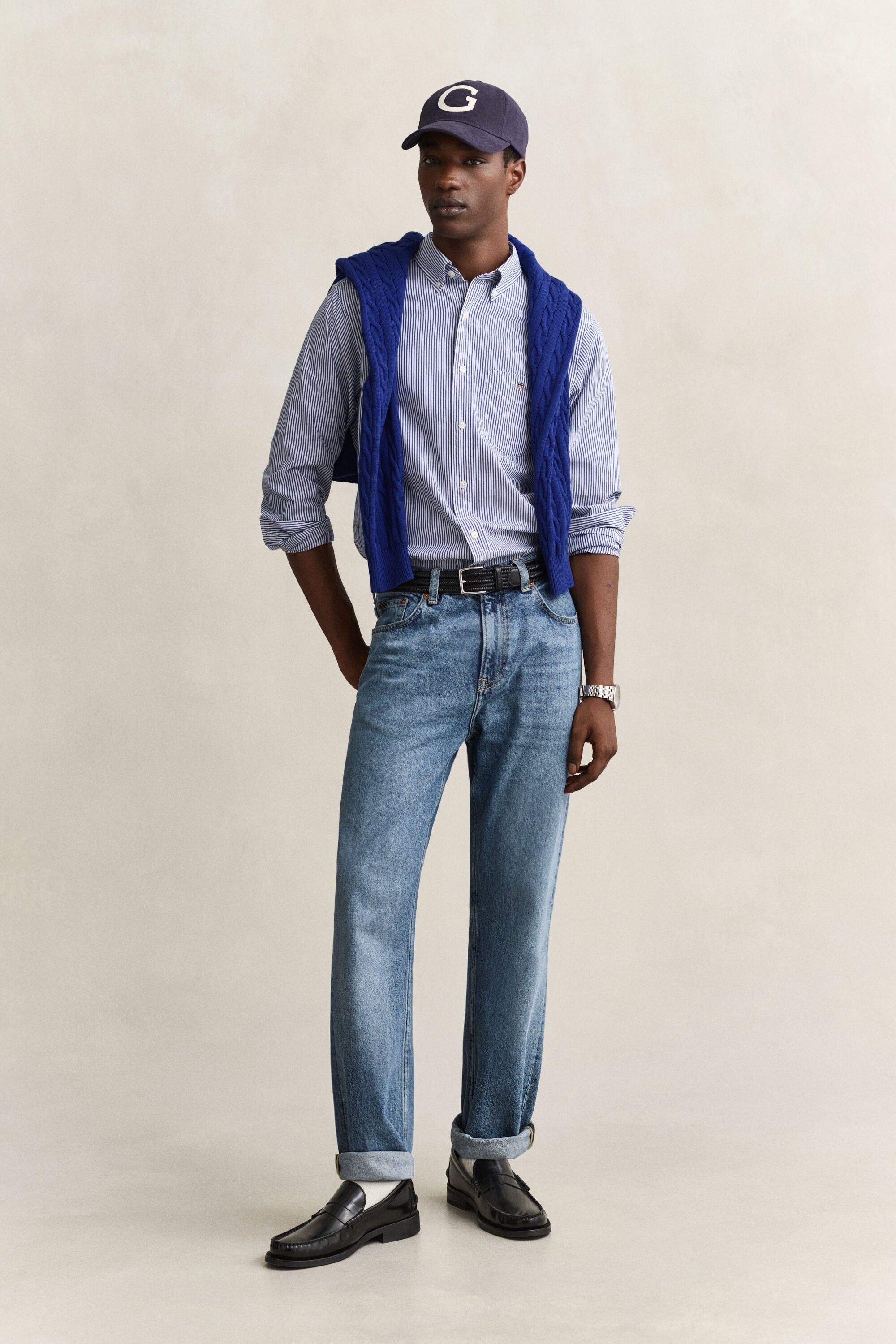 Banker Stripe Classic Poplin Shirt