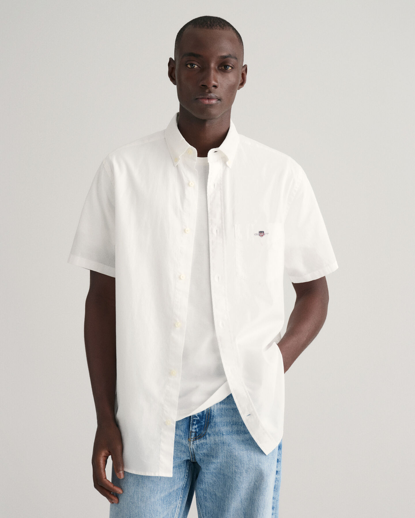 Regular Fit Cotton Linen Short Sleeve Shirt