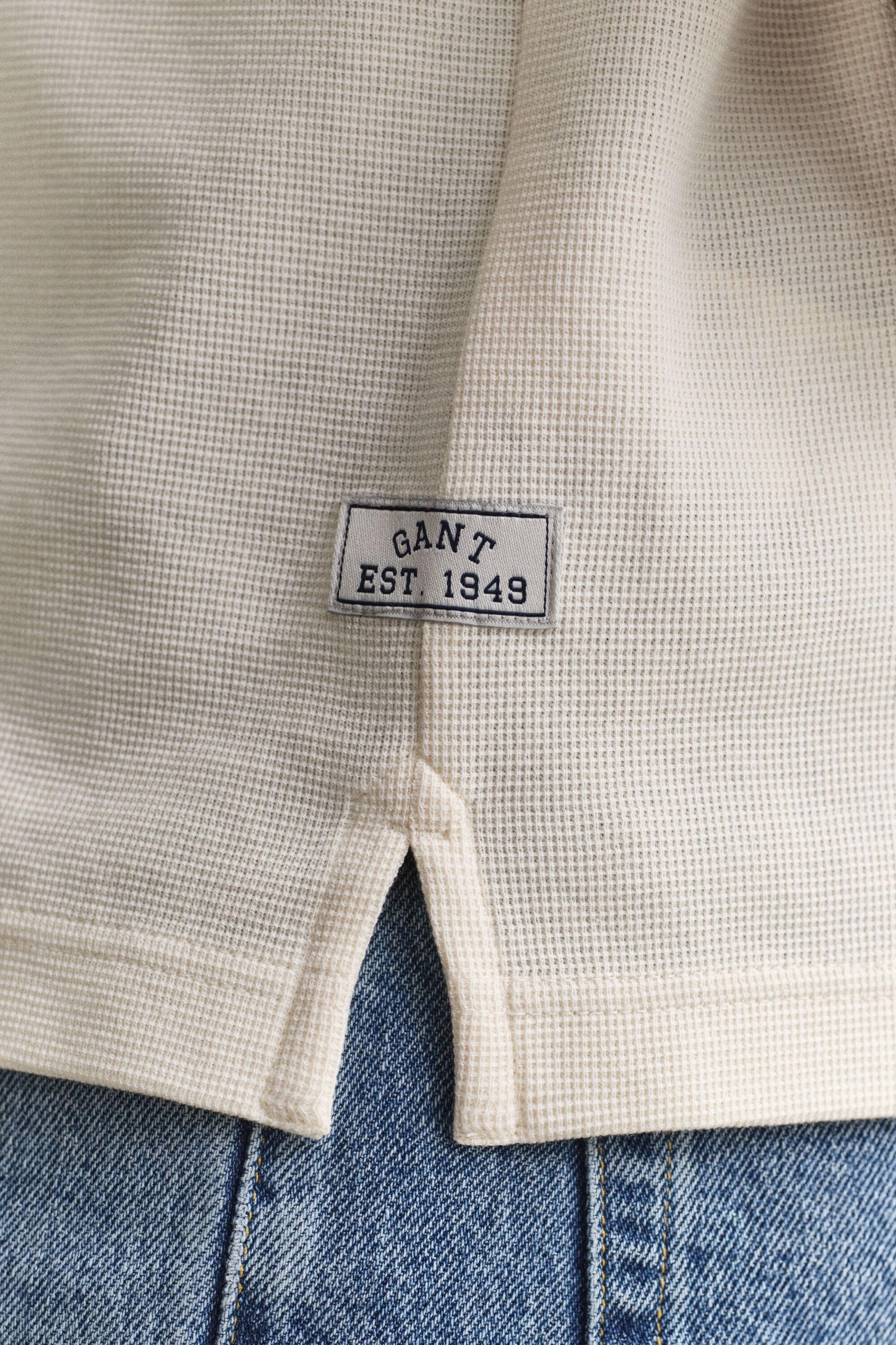 Waffle Texture Polo Shirt