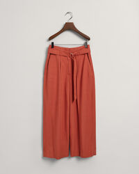 Wide Leg Cropped Belted Pants