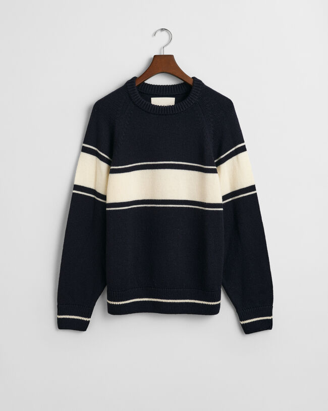 Striped Wool Crew Neck Sweater