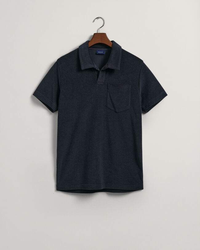 Terry Cloth Piqué Polo Shirt