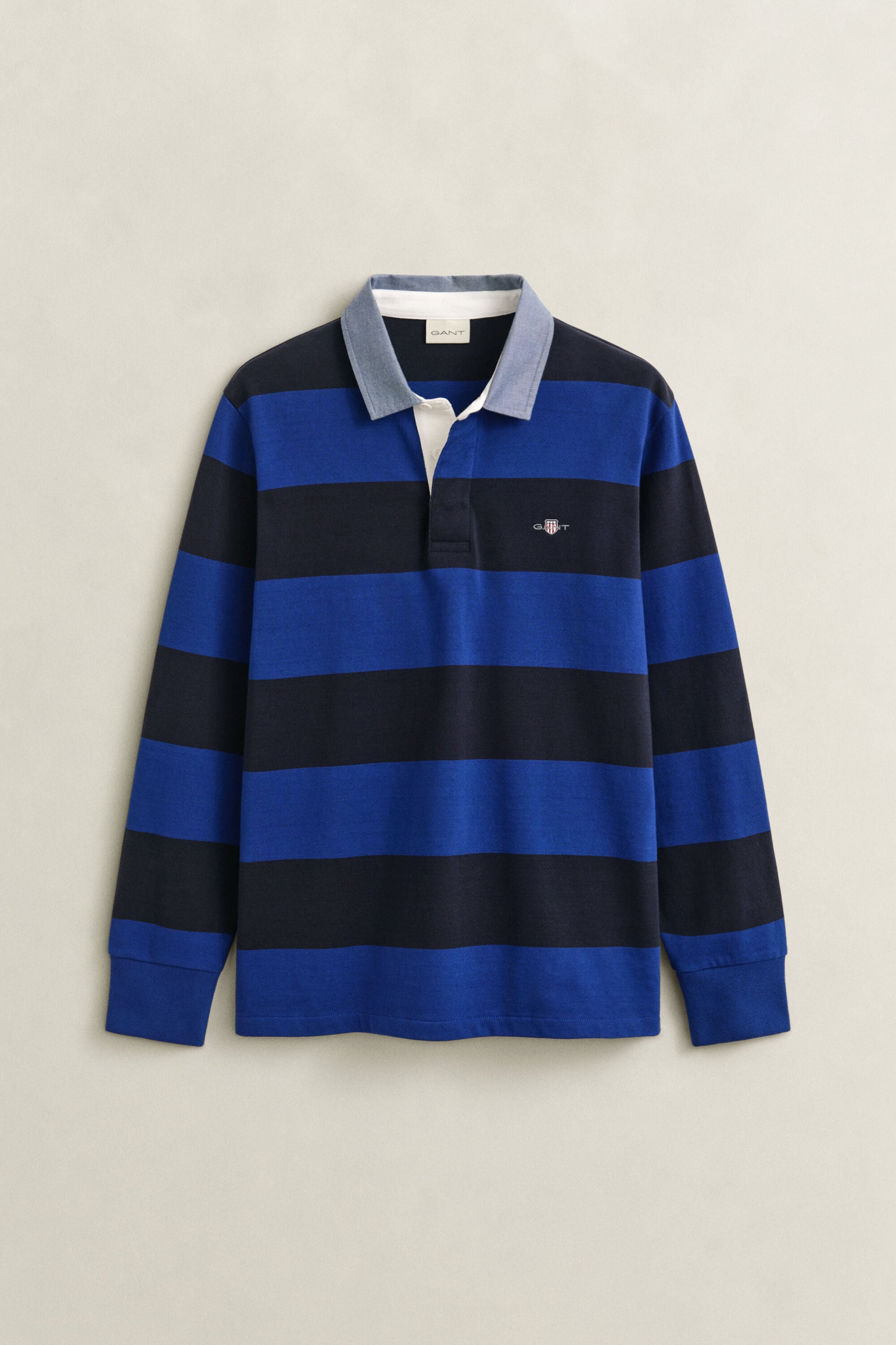 Chambray Collar Striped Heavy Rugger