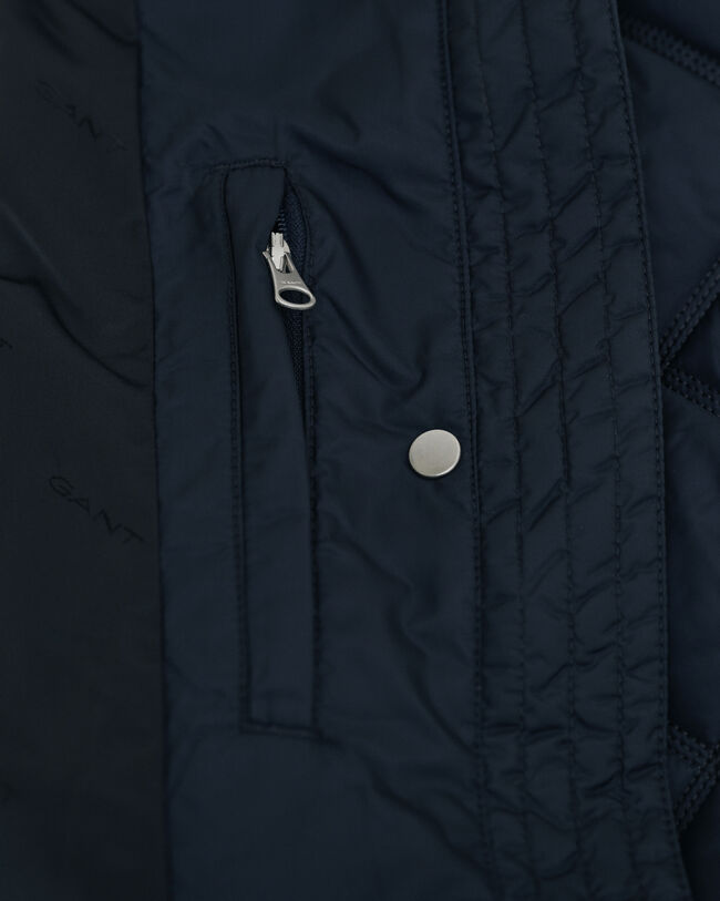 Quilted Corduroy Trim Coat