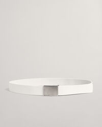 Plaque Buckle Leather Belt