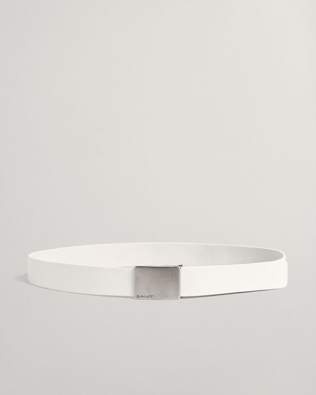 Plaque Buckle Leather Belt