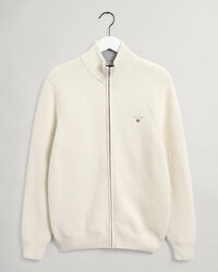 Triangle Texture Full-Zip Sweater