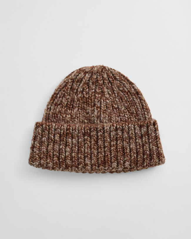 Ribbed Mélange Wool Beanie