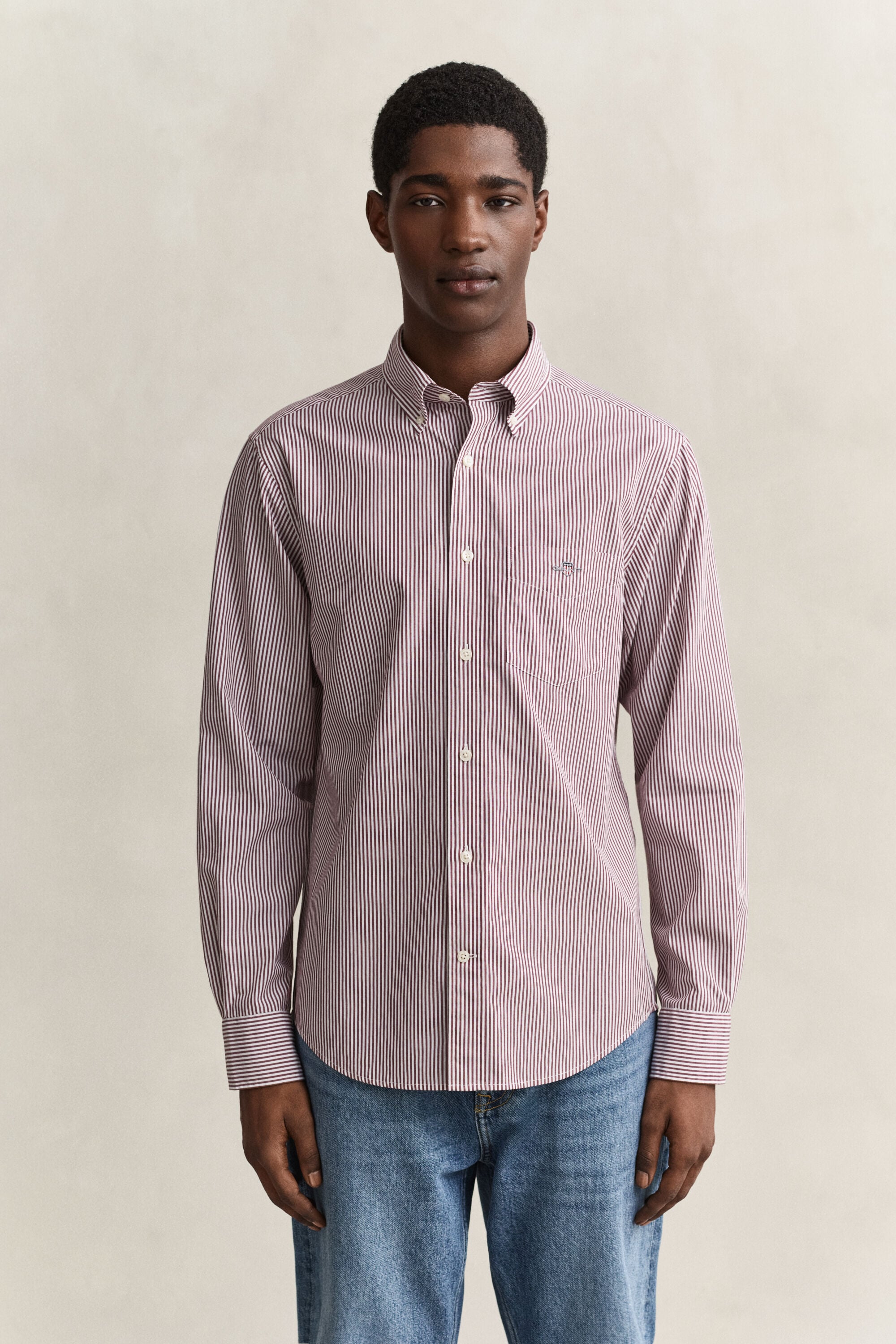 Banker Stripe Classic Poplin Shirt