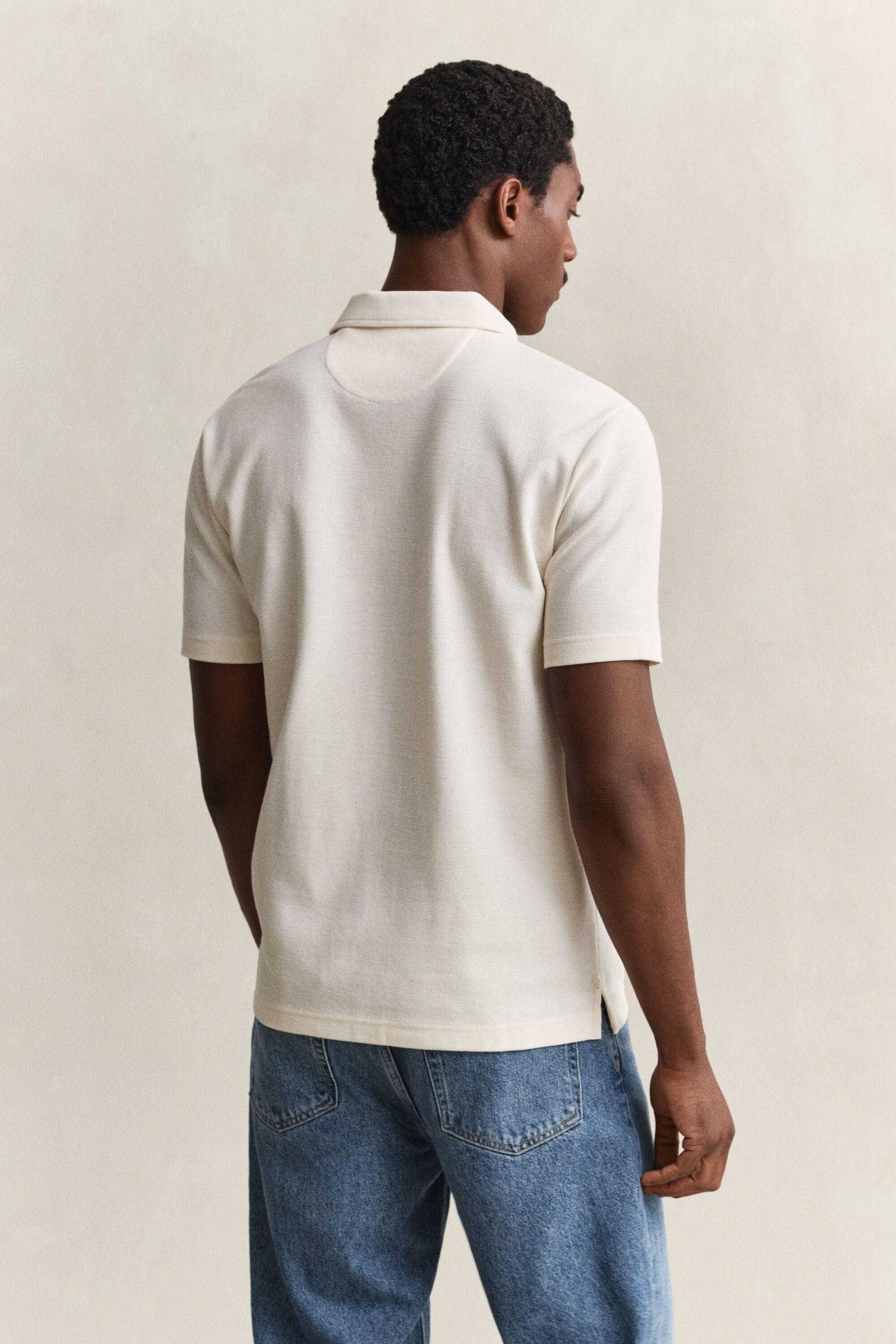 Waffle Texture Polo Shirt