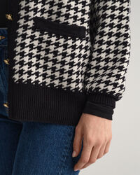 Houndstooth Oversized Cardigan