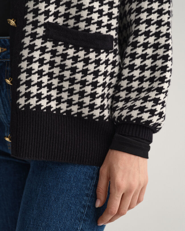Houndstooth Oversized Cardigan