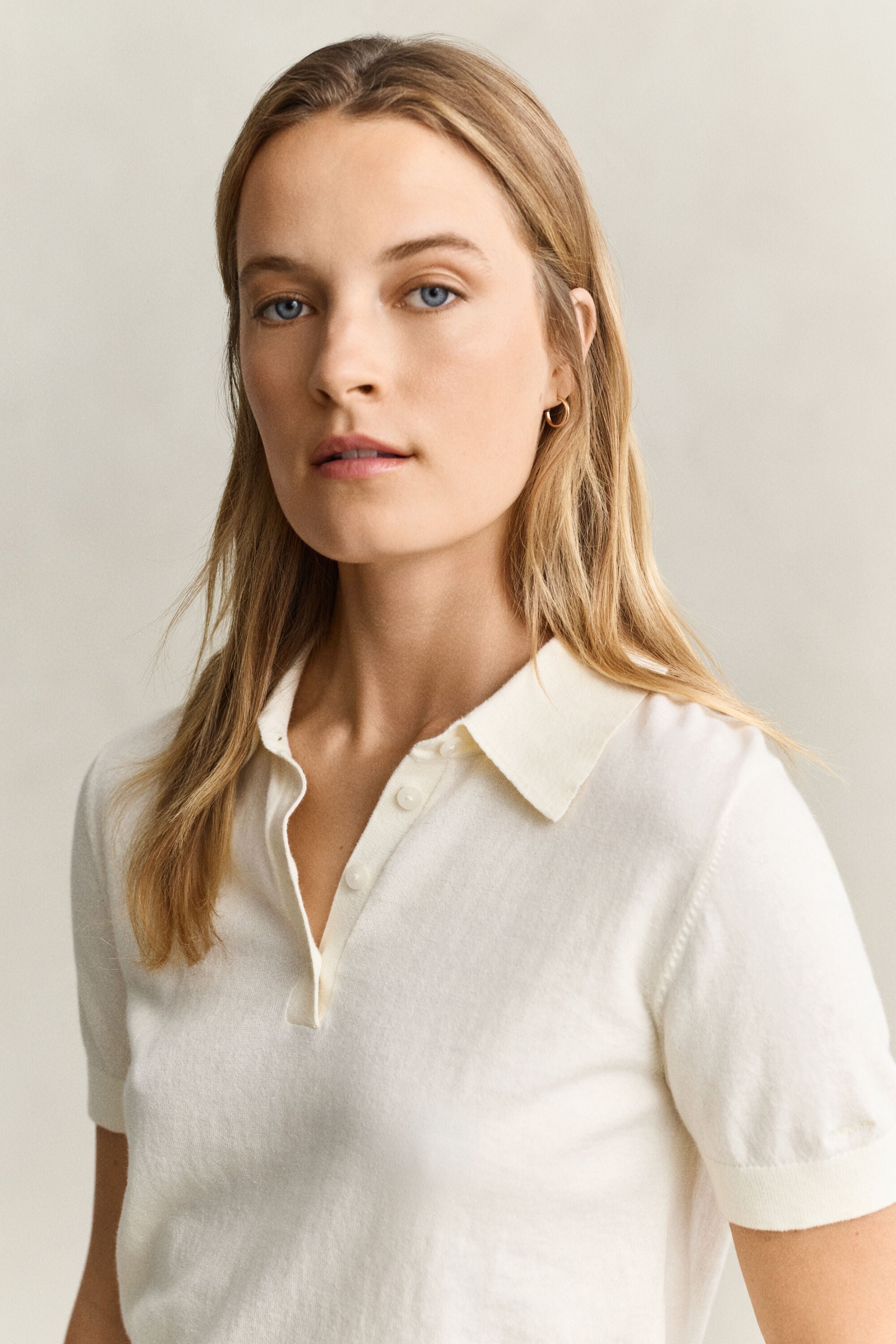 Light Knitted Polo Sweater