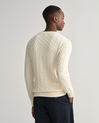 Cotton Cable Crew Neck Sweater