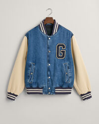 Denim Varsity Jacket