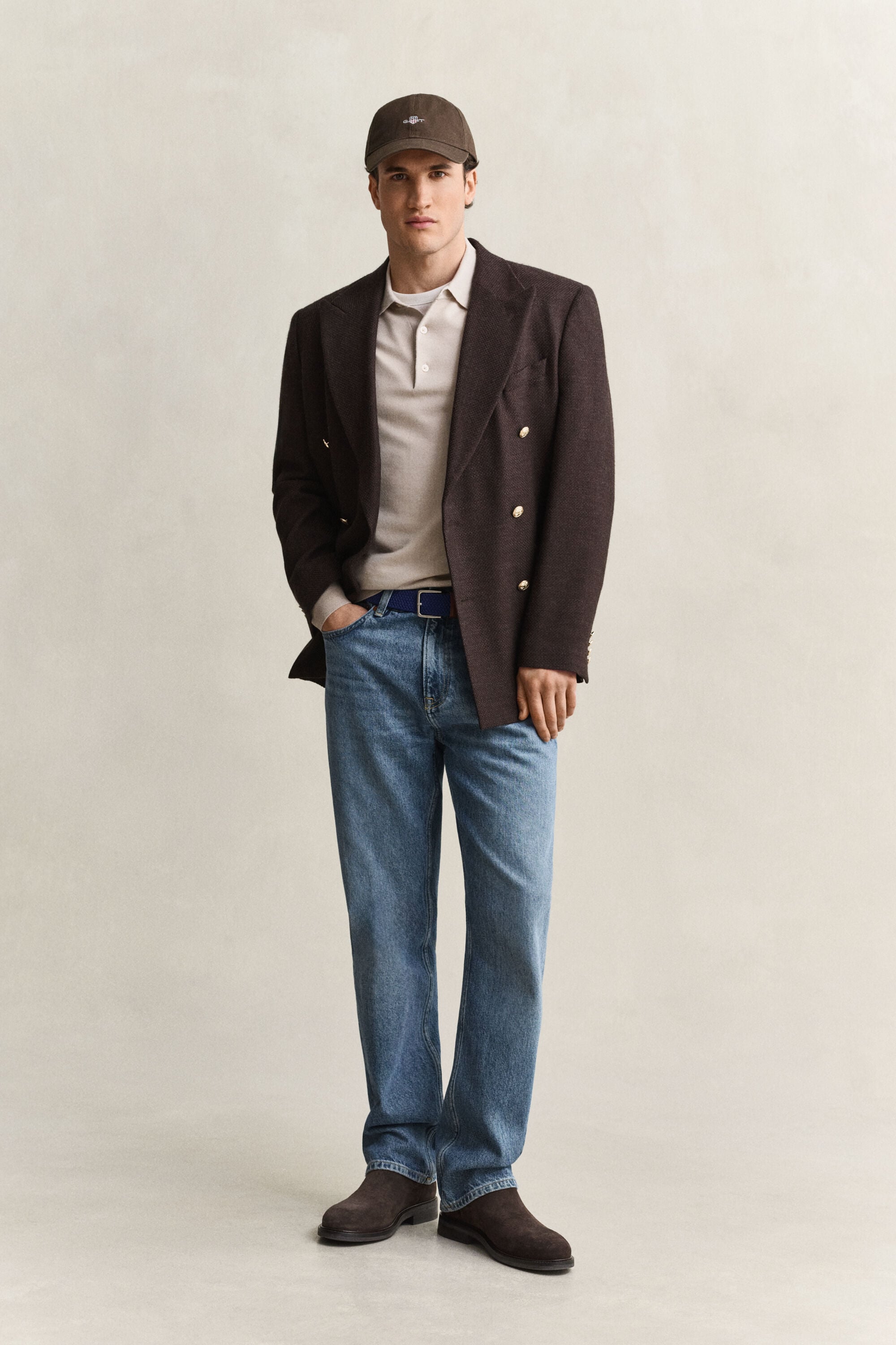 Extra Fine Merino Wool Polo Sweater