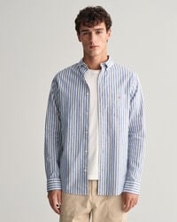 Regular Fit Striped Cotton Linen Shirt
