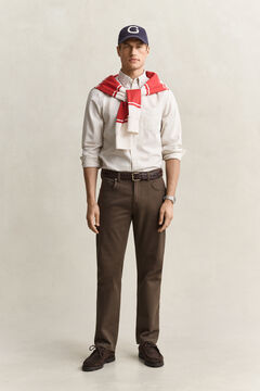 Regular Fit Twill Jeans — SHADOW BROWN 7