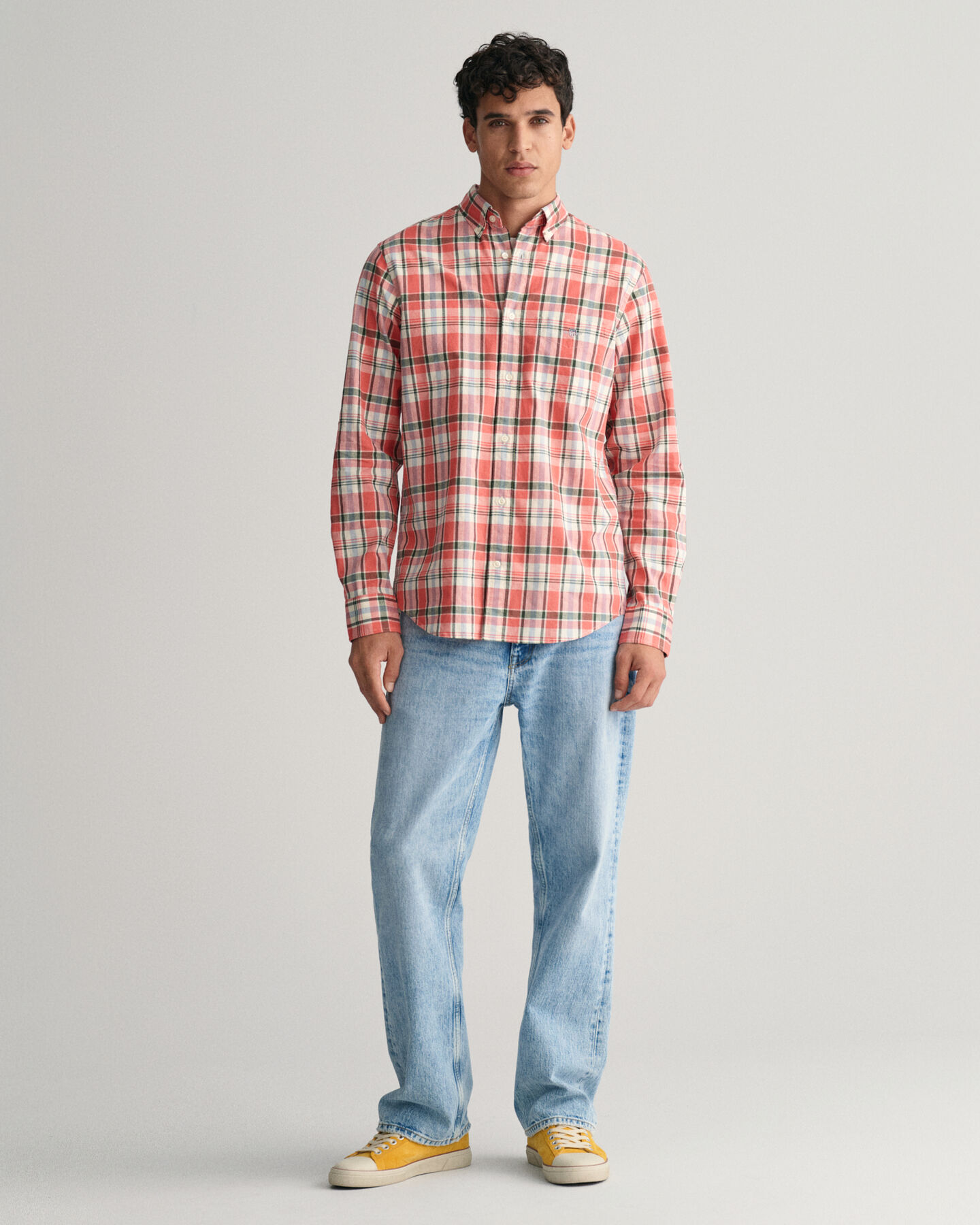 Regular Fit Checked Cotton Linen Shirt