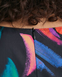 Floral Print Volume Sleeve Dress