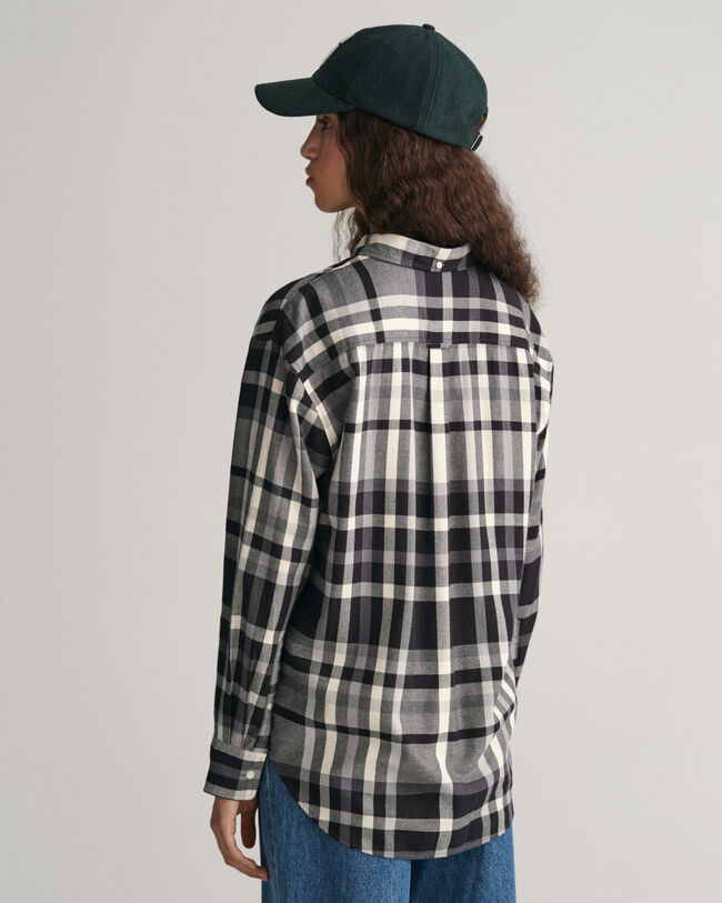Relaxed Fit Checked Flannel Shirt