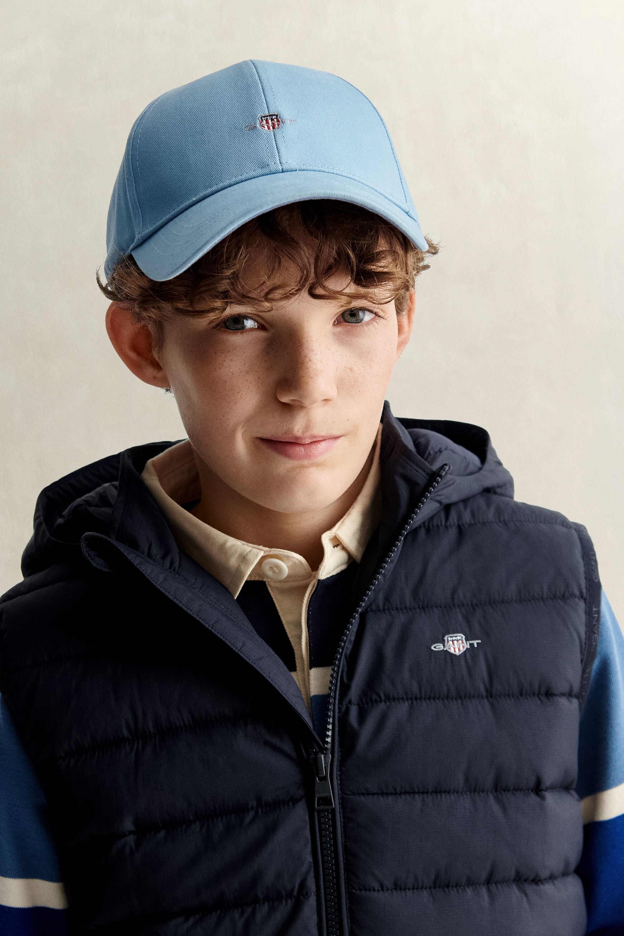 Teens Shield Cap — SKY BLUE