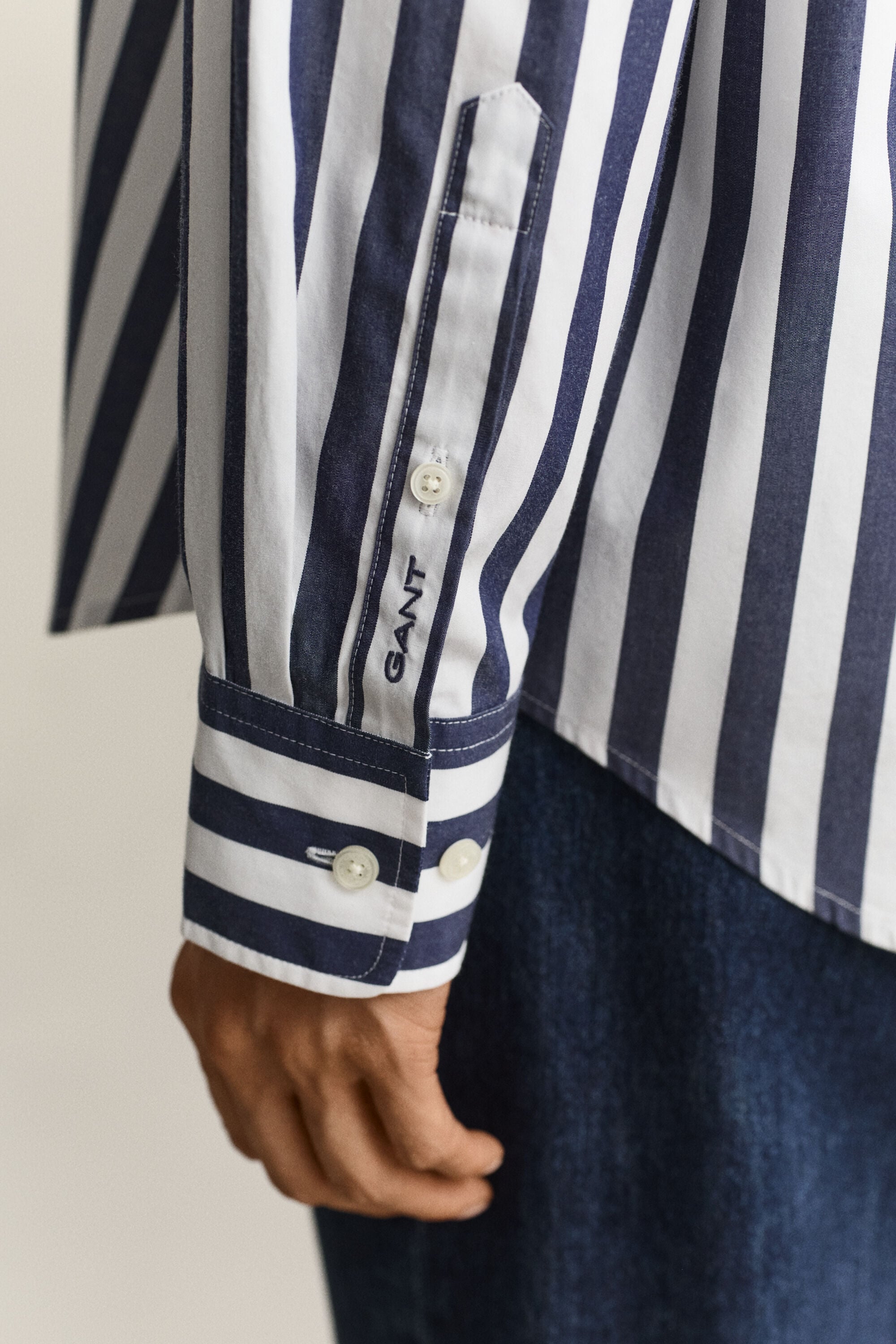 Relaxed Striped Poplin Shirt