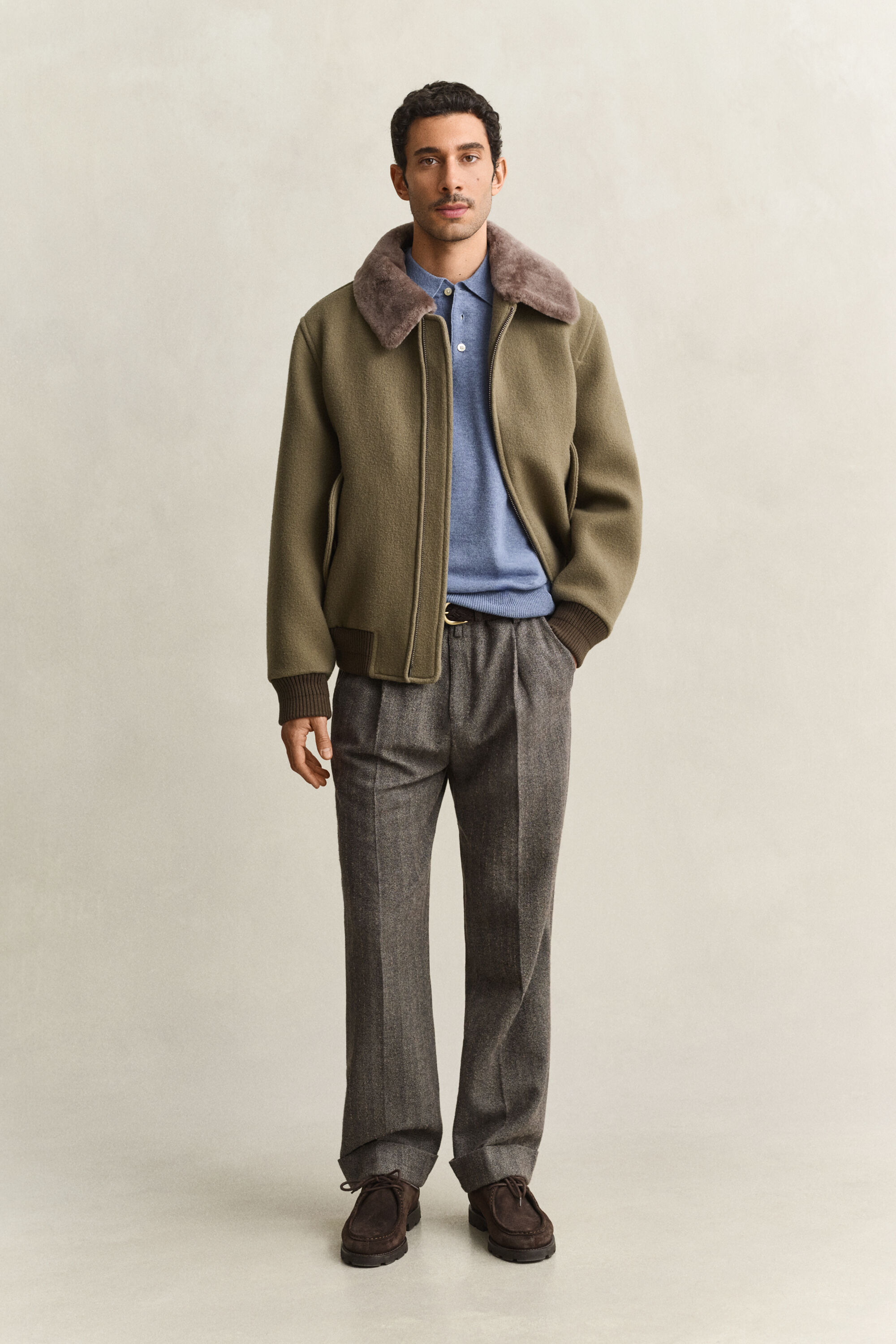 Superfine Lambswool Polo Sweater