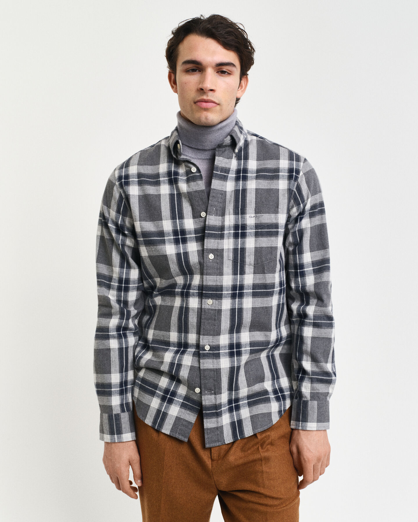 Regular Fit Tartan Melange Checked Shirt